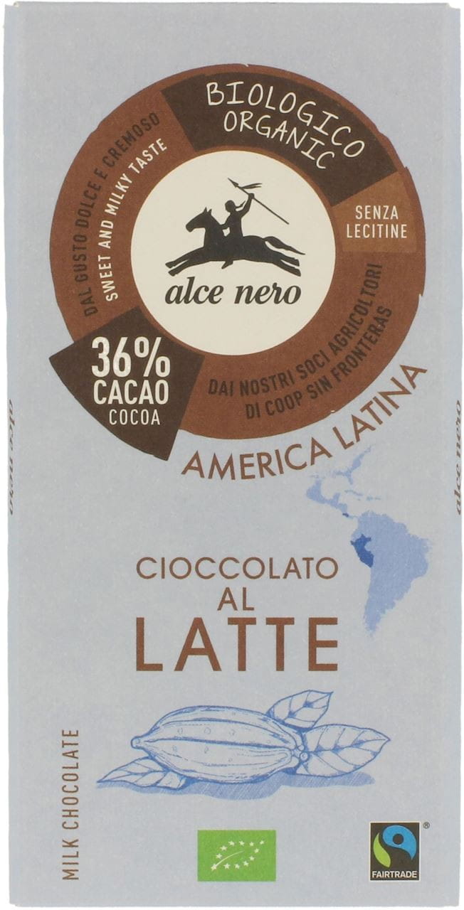 BIO fair gehandelte Milchschokolade 100 g - ALCE NERO