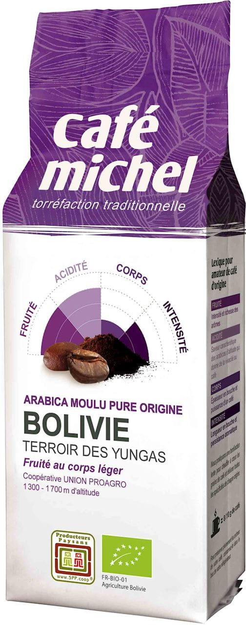 Gemahlener Kaffee Arabica Bolivien Fair Trade BIO 250 g - CAFE MICHEL