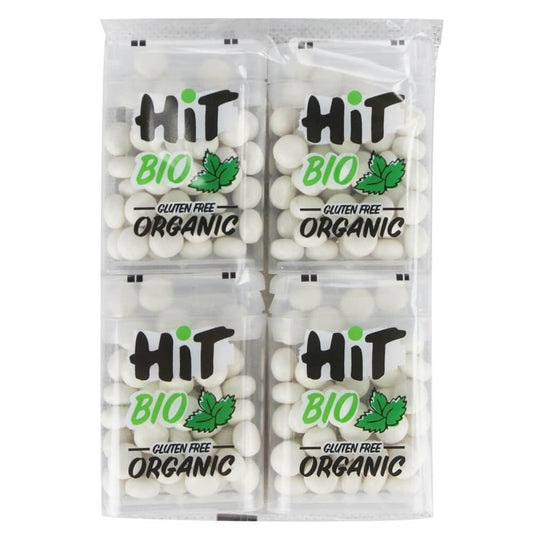 Glutenfreie Minzgeschmack Dragees von NATU - HIT, BIO, 4 x 15 g, frisch und aromatisch in einer Packung.
