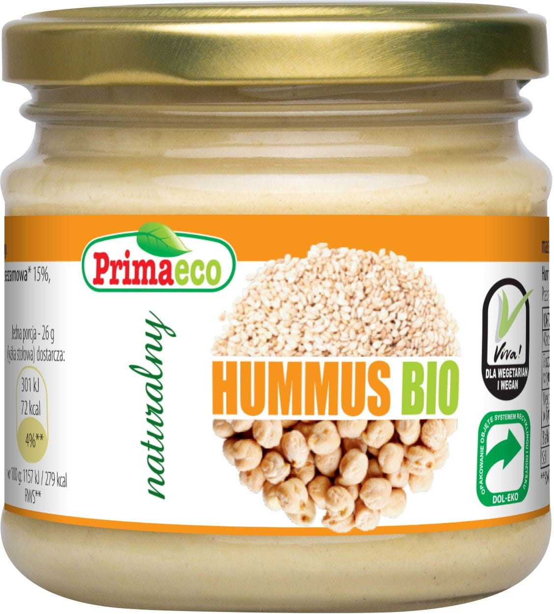 Natürlicher Hummus BIO 160 g - PRIMAECO