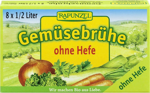 Brühe - Gemüsewürfel ohne Hefe (hellgrün) BIO 8x10 g - RAPUNZEL