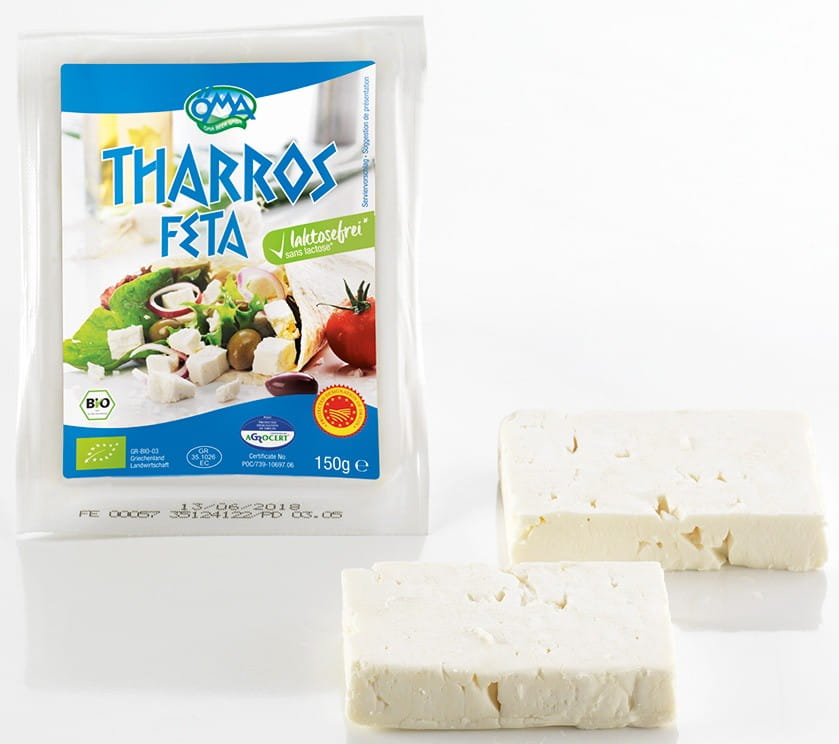 Feta-Tharros-Käse (48 % Fett in der Trockenmasse) laktosefrei BIO 150 g - OMA