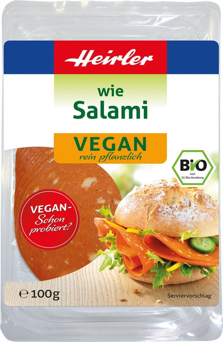 Veganes Produkt Salami BIO 100 g - HEIRLER