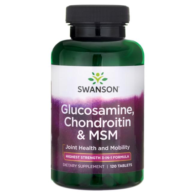 Glucosamin 250 mg Chondroitin 200 mg MSM 150 mg Glucosamin-Chondroitin 120 Kapseln SWANSON Hover Image