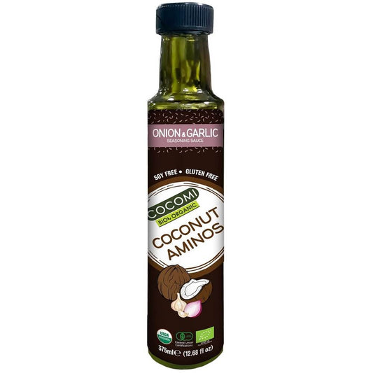 Bio Kokossauce mit Zwiebel und Knoblauch von COCOMI, glutenfrei, cremige Sauce in 250 ml Flasche, ideal für asiatische Gerichte