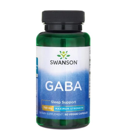 Gamma-Aminobuttersäure 750 mg Gaba FORTE 60 Kapseln von SWANSON