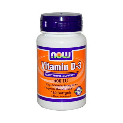Vitamin D - 3 D3 400iu 180 Kapseln NOW FOODS