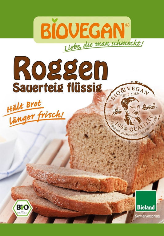 Flüssiges Roggensauerteigbrot BIO von BIO VEGAN, 150 g, cremige Konsistenz, ideal für vegane Brotrezepte, natürliche Zutaten