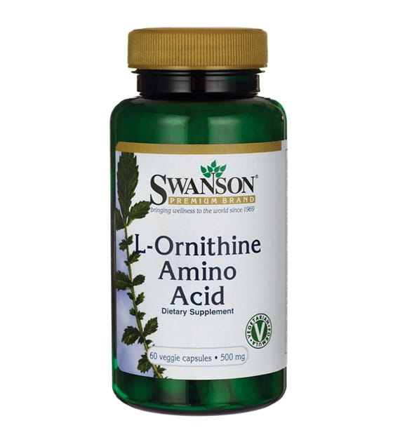L - Ornithin-Aminosäure 500 mg L - Ornithin-Aminosäure 60 SWANSON-Kapseln