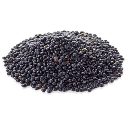 Bio Beluga schwarze Linsen von BIO PLANET, 25 kg, rohes Bio-Produkt, sichtbare schwarze Linsen in einer Verpackung