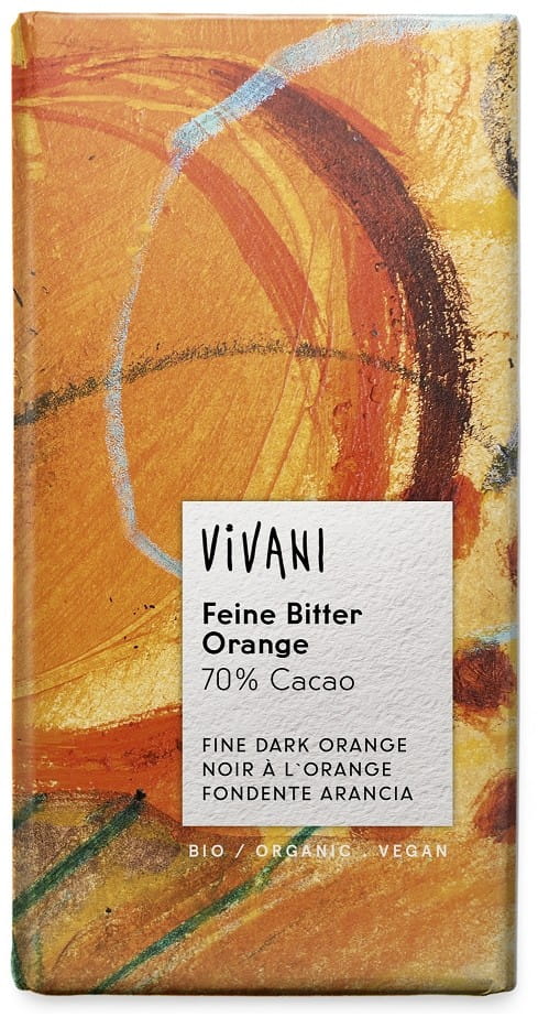 Bitterschokolade mit Orangengeschmack BIO 100 g - VIVANI