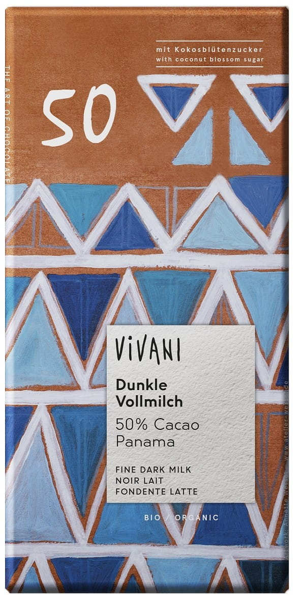 Bittermilchschokolade 50% Kakao BIO 80 g - VIVANI
