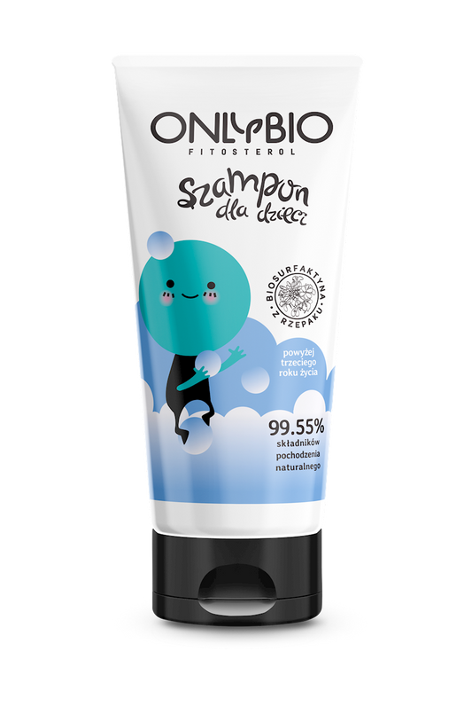 Biogo Kinder-Haarshampoo ab 3 Jahre in 200 ml Tube, sanfte Reinigung für Kinder, biologisch zertifizierte Pflege