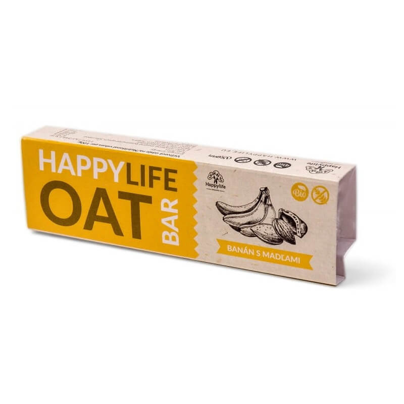 Haferriegel, Banane, Mandel, glutenfrei BIO 42 g HAPPYLIFE