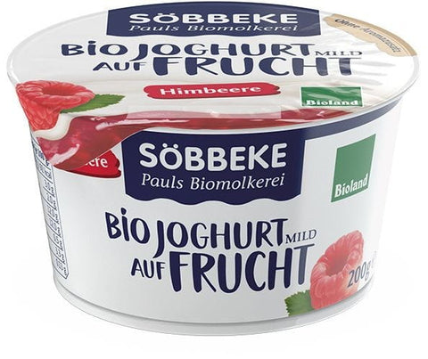 Joghurt Fruchteinlage Himbeere 38% Fett BIO 200 g - SOBBEKE