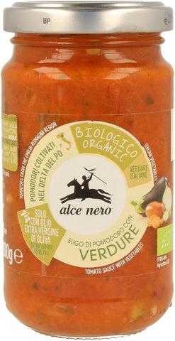 Tomatensauce mit Gemüse (grün) BIO 350 g - ALCE NERO