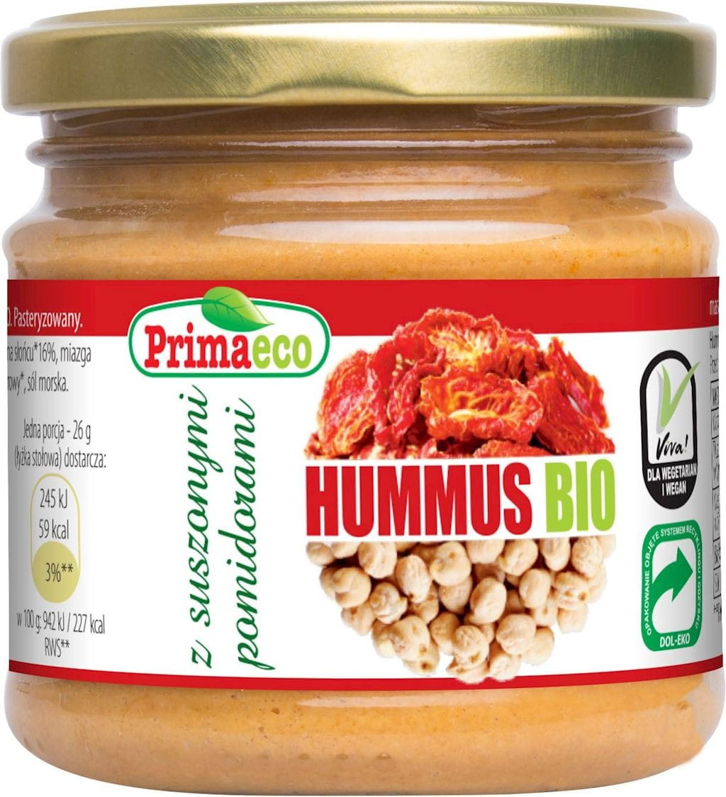 Hummus mit getrockneten Tomaten BIO 160 g - PRIMAECO