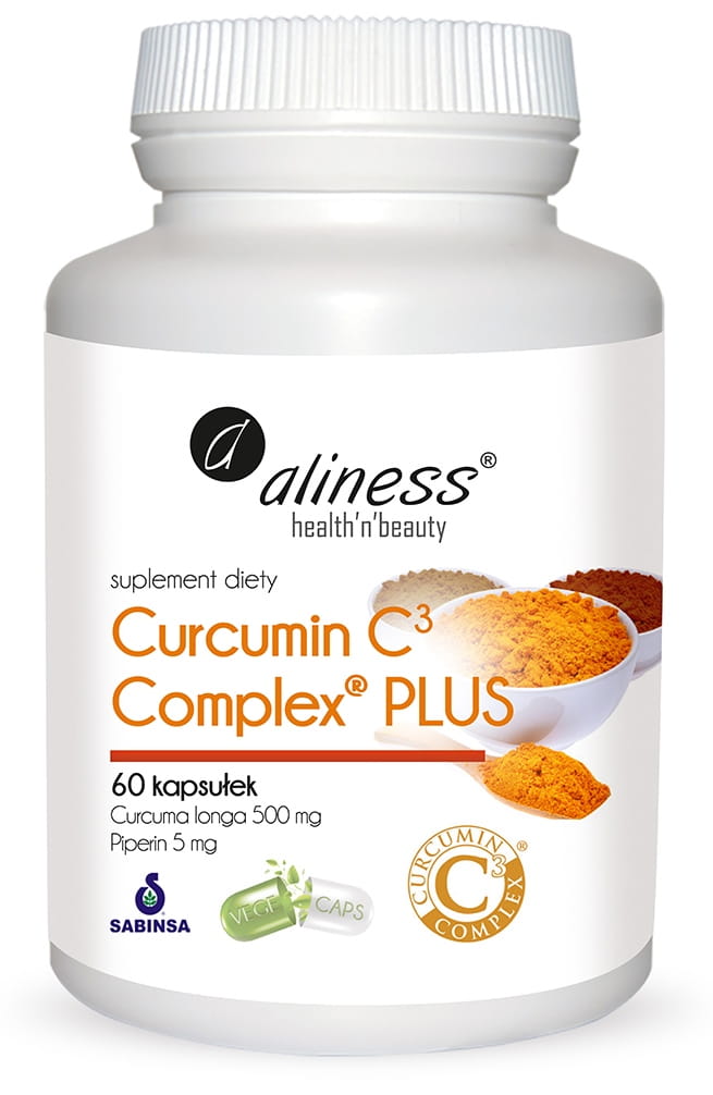Curcumin C3-Komplex Kurkuma-Extrakt plus 500 mg Curcuma Longa 5 MG Piperin 60 Kapseln ALINESS
