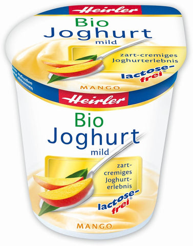 Laktosefreier Mangojoghurt 35% Fett BIO 150 g - HEIRLER