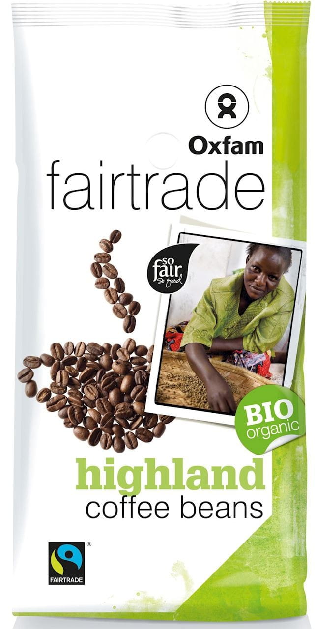 Hochland-Arabica-Kaffeebohnen fair gehandelt BIO 250 g - OXFAM