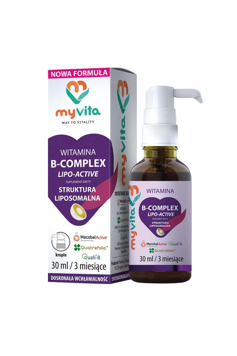 Vitamín B - COMPLEX aktívny B COMPLEX kvapky 30 ml MYVITA